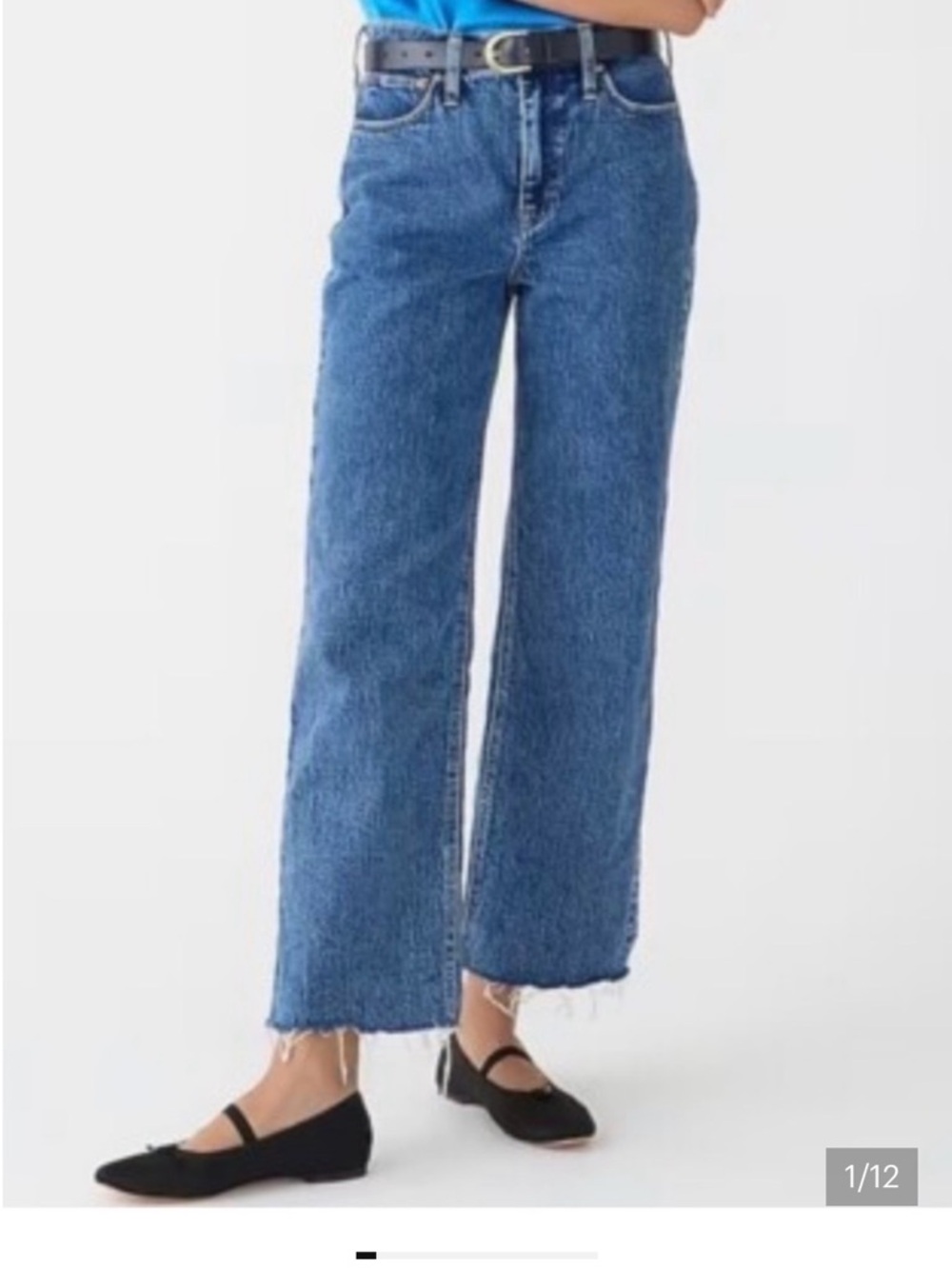 J.Crew Slim Wide-Leg Jean Raw Hem Size 26P